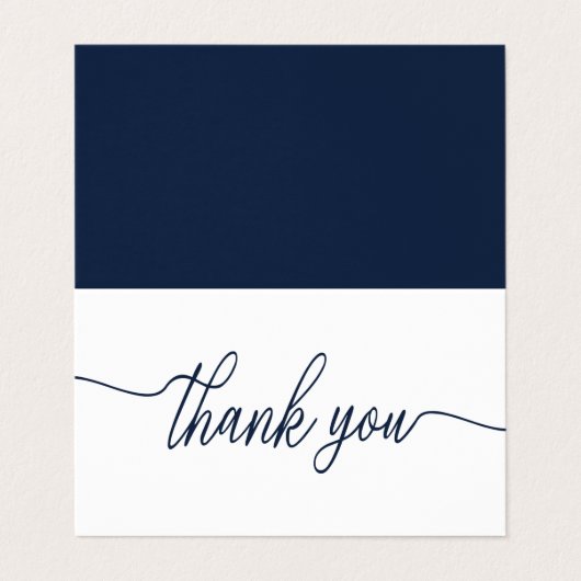 Carte De Visite Script simple, logo/Carte de remerciements d'image (Extérieur déplié)