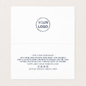 Carte De Visite Script simple, logo/Carte de remerciements d'image (Intérieur déplié)