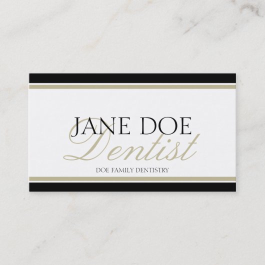 Carte De Visite Script tan dentiste (Devant)