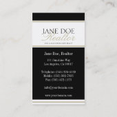 Carte De Visite Script Tan Realtor (Dos)