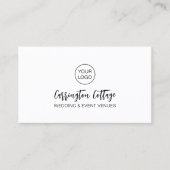 Carte De Visite Script Typographie Moderne Ajouter Logo. Minimalis (Devant)