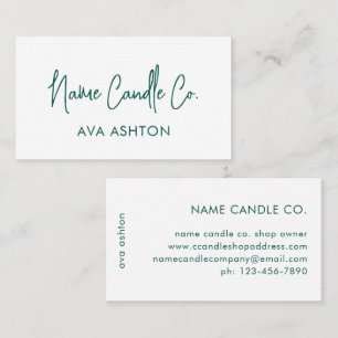 Carte De Visite Script vert moderne professionnel
