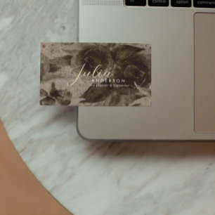 Carte De Visite Script Vintage or chic