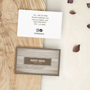 Carte De Visite Script Vintage rétro   Style rustique moderne