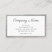 Carte De Visite Scripts à huile d'argent de luxe (Dos)