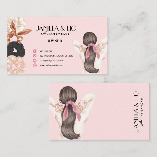 Carte de visite Scrunchie moderne (Devant / Derrière)