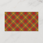 Carte De Visite Scrymgeour de clan écossais Tartan Plaid (Dos)