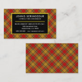Carte De Visite Scrymgeour de clan écossais Tartan Plaid (Devant / Derrière)