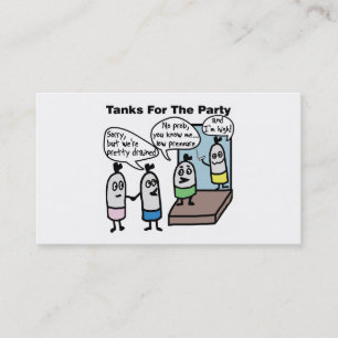 Carte De Visite Scuba Tanks Party