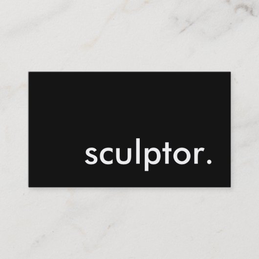 Carte De Visite sculpteur. (Devant)