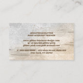 Carte De Visite Sculpture Corporelle Aquarelle Bois (Dos)