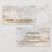 Carte De Visite Sculpture Corporelle Aquarelle Bois (Devant / Derrière)