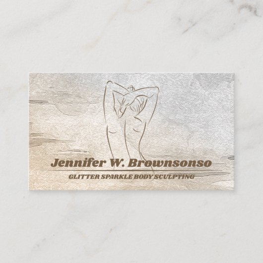 Carte De Visite Sculpture Corporelle Aquarelle Bois (Devant)