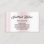 Carte De Visite Sculpture corporelle Beauté Logo Massage PinK Past (Dos)