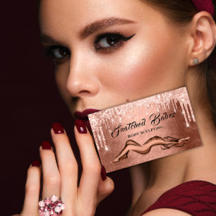 Carte De Visite Sculpture corporelle Beauté Logo Massage QE CODE R