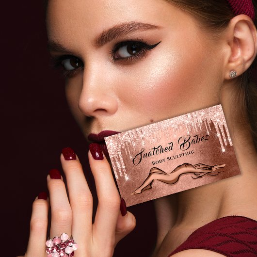 Carte De Visite Sculpture corporelle Beauté Logo Massage QE CODE R