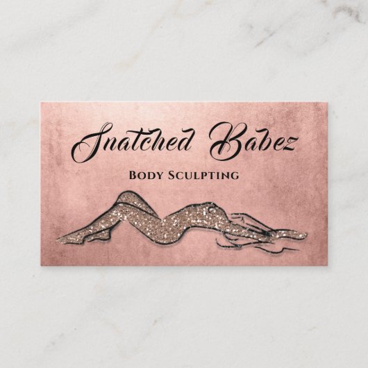 Carte De Visite Sculpture corporelle Beauté Logo Massage QR CODE P (Devant)