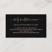 Carte De Visite Sculpture corporelle contour esthétique (Dos)