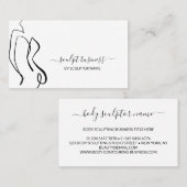 Carte De Visite Sculpture corporelle contour esthétique (Devant / Derrière)