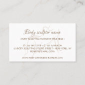 Carte De Visite Sculpture corporelle contour femme spa bronze (Dos)