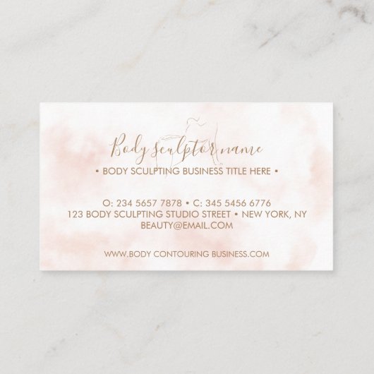 Carte De Visite Sculpture corporelle contour spa (Dos)