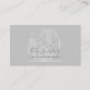 Carte De Visite Sculpture corporelle contour spa gris