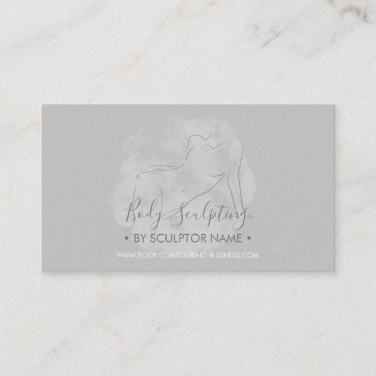 Carte De Visite Sculpture corporelle contour spa gris (Devant)