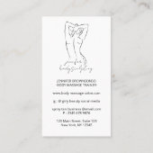 Carte De Visite Sculpture corporelle Contouring Spray Tan Rendez-v (Dos)
