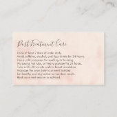 Carte De Visite Sculpture corporelle post-traitement (Dos)