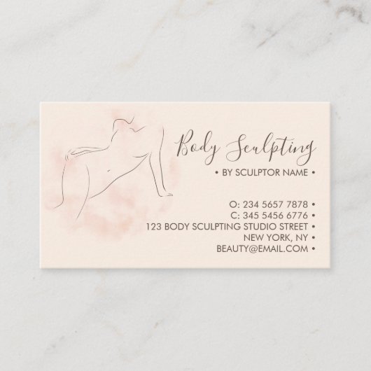 Carte De Visite Sculpture corporelle post-traitement (Devant)