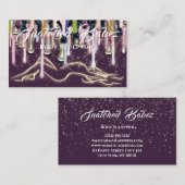 Carte De Visite Sculpture du corps Beauté Logo Massage Drives Purp (Devant / Derrière)