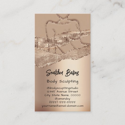 Carte De Visite Sculpture du corps Cosmétique Logo QR Code Profess (Devant)