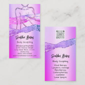 Carte De Visite Sculpture du corps Cosmétiques Logo QR Parties sci (Devant / Derrière)