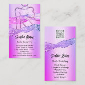 Carte De Visite Sculpture du corps Cosmétiques Logo QR Parties sci (Devant / Derrière)