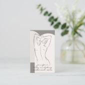 Carte De Visite Sculpture du corps de crème Contouring Spray Tan (Debout devant)