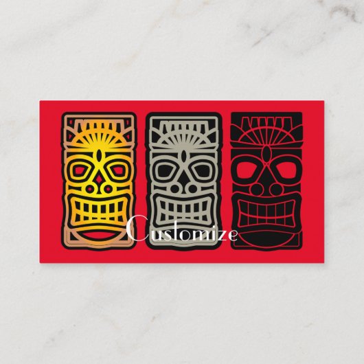 Carte De Visite Sculptures Triple Tiki Thunder_Cove (Dos)