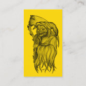 Carte De Visite Scythe man - La Mort, Faucheuse Grim (Dos)