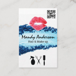 Carte De Visite Se maquiller   Tige   Outils pour cheveux   Code Q