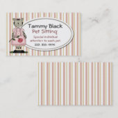Carte de visite se reposant d'animal familier doux (Devant / Derrière)