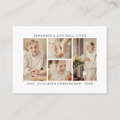 Carte De Visite Se souvenir d'une vie moderne simple 4 photo Colla (Devant)