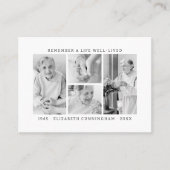 Carte De Visite Se souvenir d'une vie moderne simple 4 photo Colla (Devant)