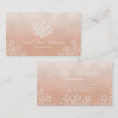 Carte De Visite Sea Coral Silhouette | Lt Coral (Devant / Derrière)