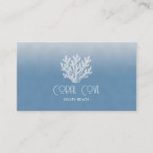 Carte De Visite Sea Coral Silhouette | Ocean Blue (Devant)