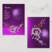 Carte De Visite SEA DRAGON 2 AMÉTHYSTE MONOGRAM violet blanc viole (Devant / Derrière)