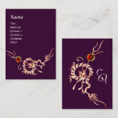 Carte De Visite SEA DRAGON 2 RUBY MONOGRAM blanc rouge violet (Devant / Derrière)