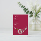 Carte De Visite SEA DRAGON 2 RUBY MONOGRAM blanc rouge violet (Debout devant)