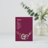 Carte De Visite SEA DRAGON 2 RUBY MONOGRAM blanc rouge violet (Debout devant)