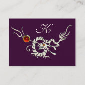 Carte De Visite SEA DRAGON 2 RUBY MONOGRAM blanc rouge violet (Dos)