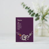 Carte De Visite SEA DRAGON 2 RUBY MONOGRAM blanc rouge violet (Debout devant)