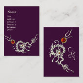 Carte De Visite SEA DRAGON 2 RUBY MONOGRAM blanc rouge violet (Devant / Derrière)
